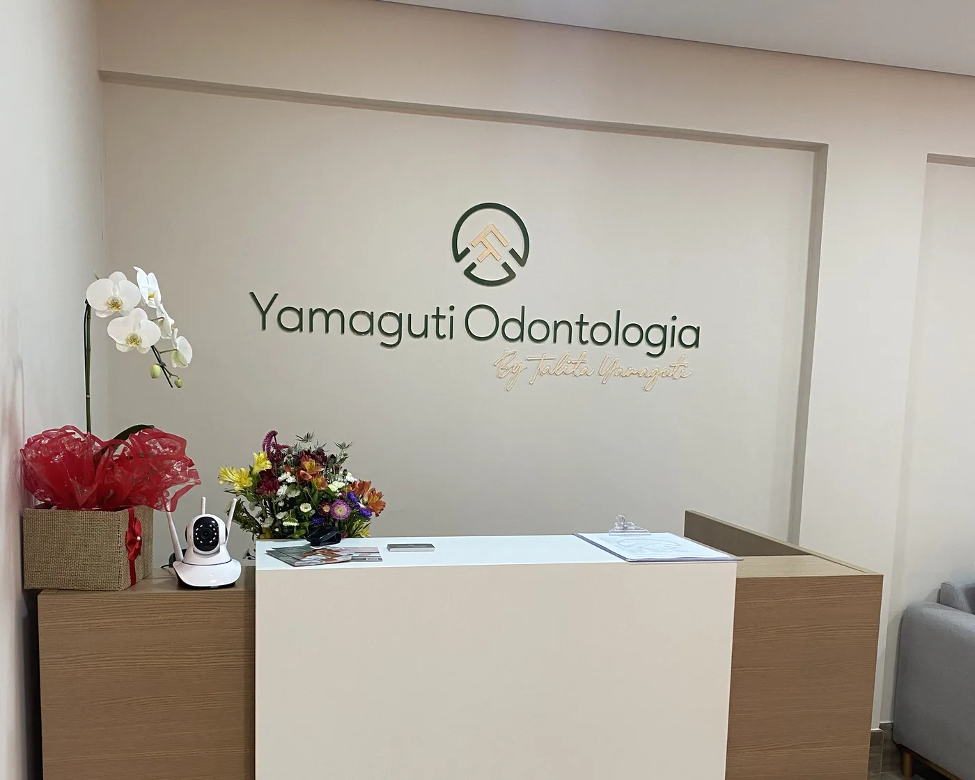 Recepção da Yamaguti Odontologia, no bairro Campestre